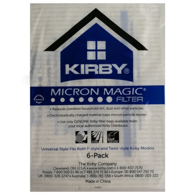 Original Kirby Filter / Staubsaugerbeutel 6er pack Allergen Hepa Filter Serie Twin & F-Style