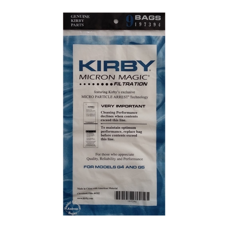 Genuine Kirby Micron Filtration Bag G3 G4 G5 G6 G7 G10D Sentria Avalir Diamond 